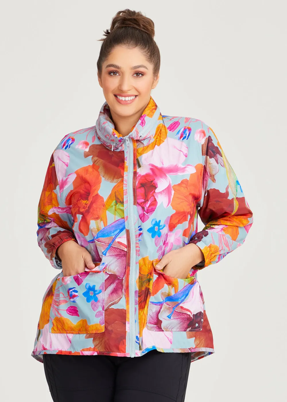 Active Floral Rain Jacket