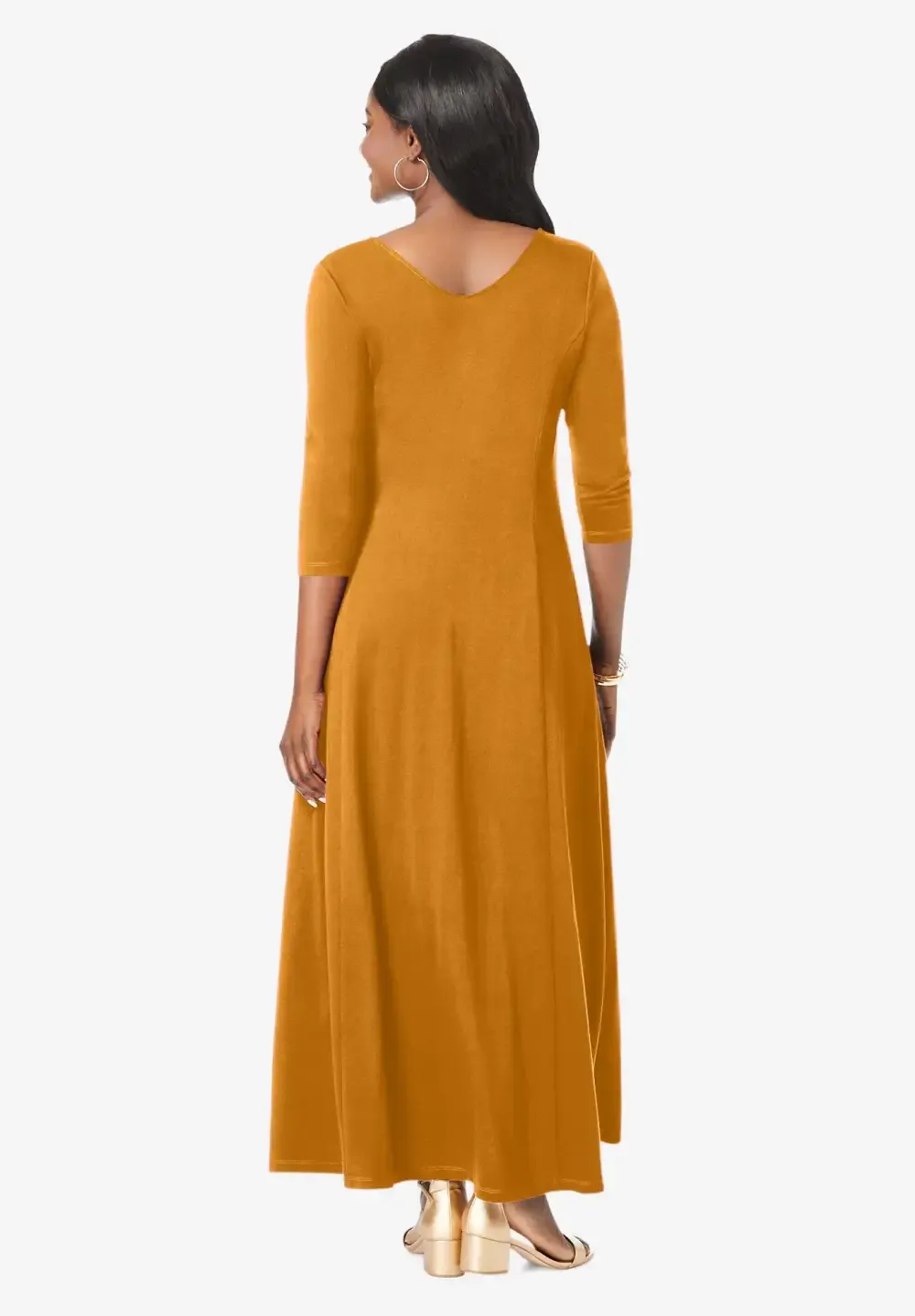 Double-V Maxi Dress