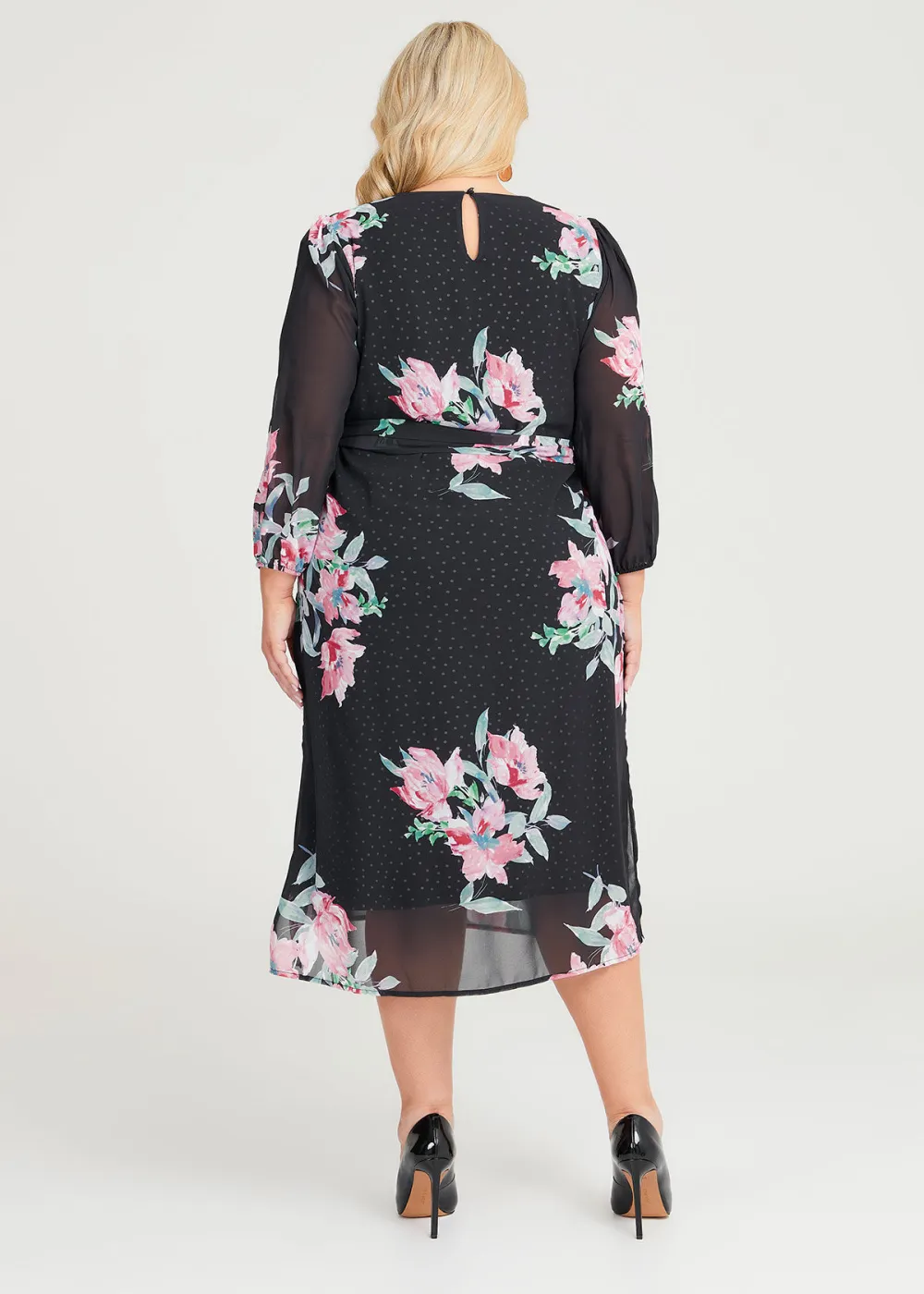Bloom Spot Chiffon Dress