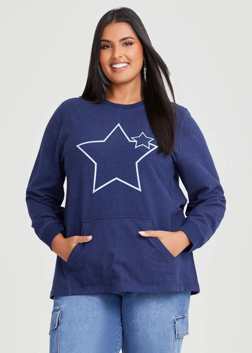 Cotton Indigo Sweatshirt