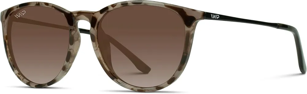 WearMe Pro Women's Round Sunglasses with Polarized UV Protection, Trendy Retro Designer Style
