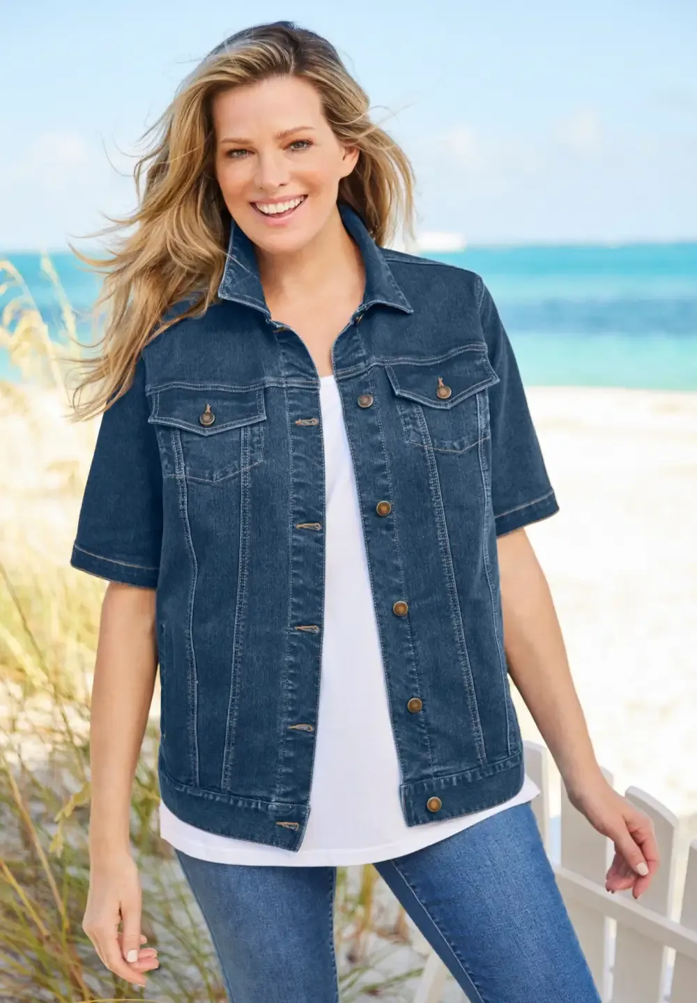 Short-Sleeve Denim Jacket
