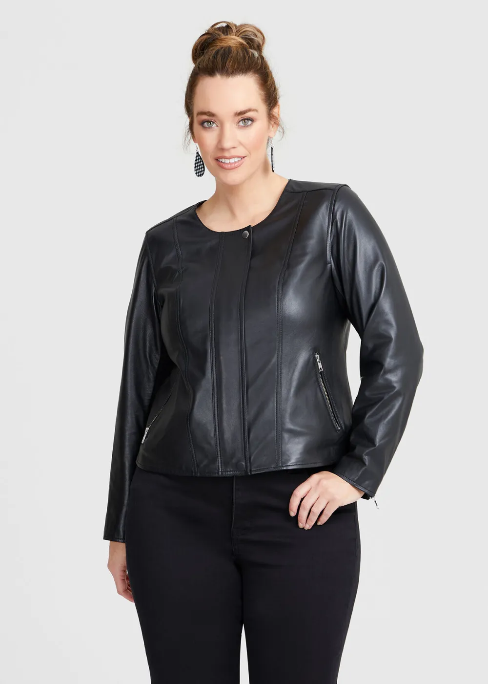 Leather Zip Jacket
