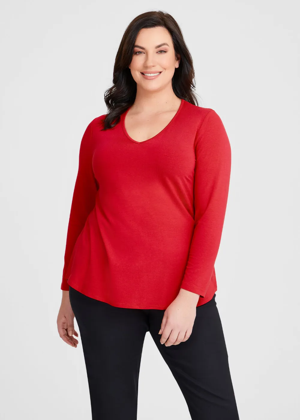 Natural Everyday V-neck Long Sleeve Top