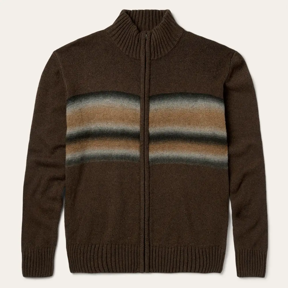 Ombre Border Stripe Cardigan