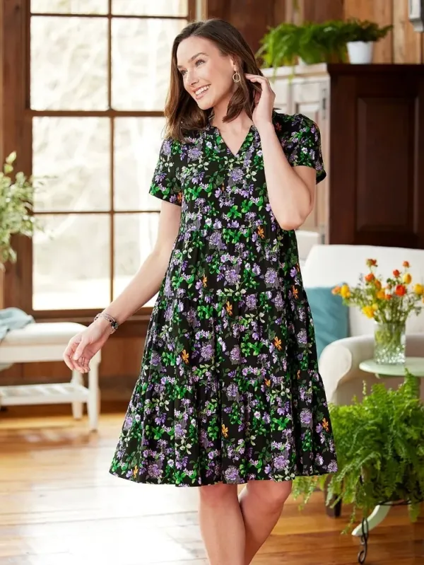 Ella Simone Tiered Floral Dress