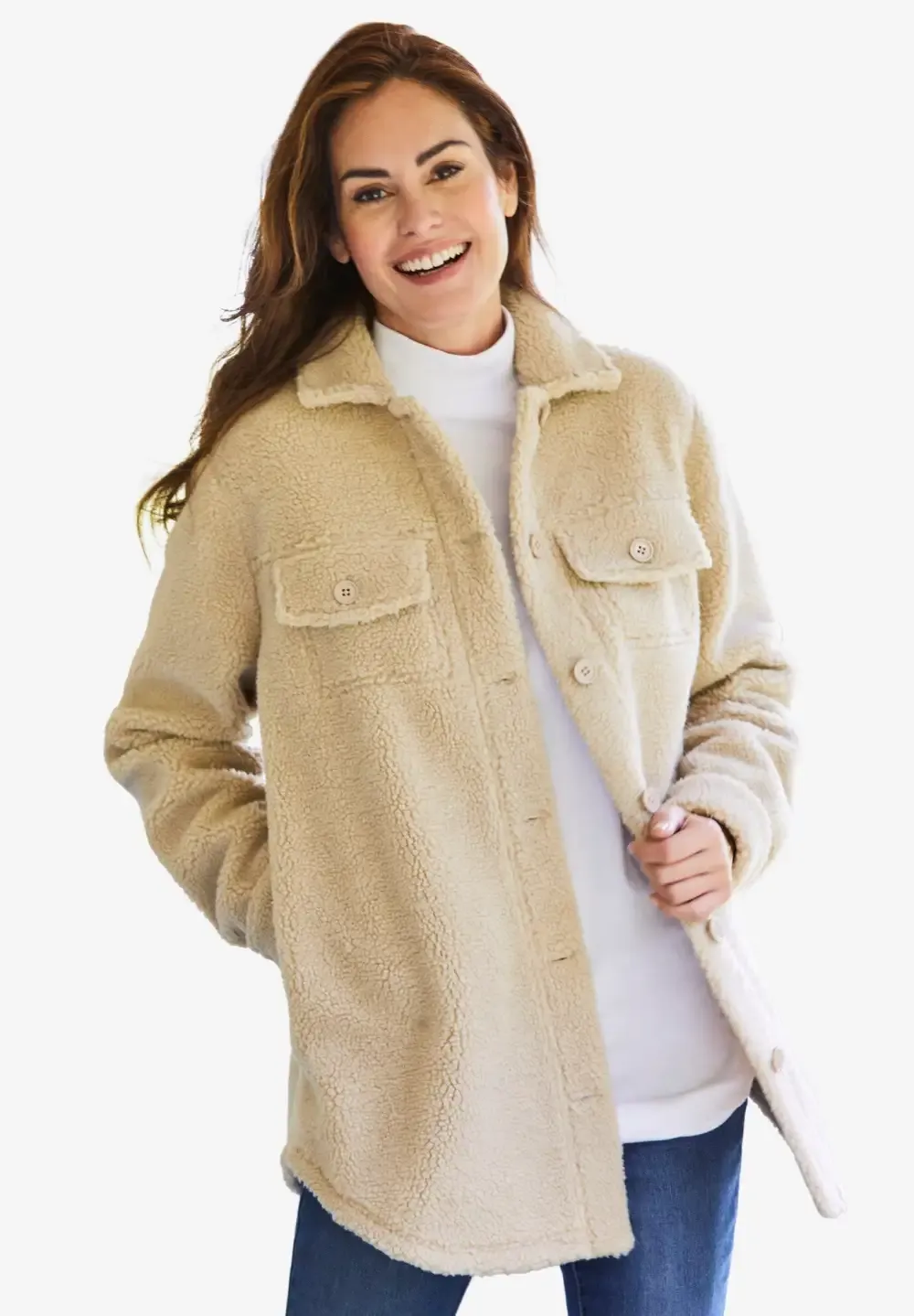 Berber Button-Front Jacket