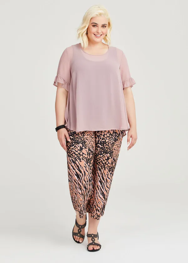 Daisy Pleat Culotte Pant
