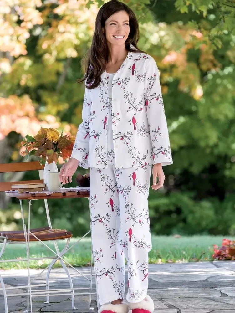 Women's Portuguese Flannel 3-Piece Pajama Set
