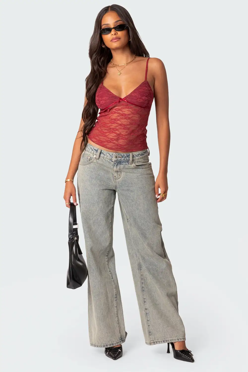 Eira Sheer Lace Tank Top