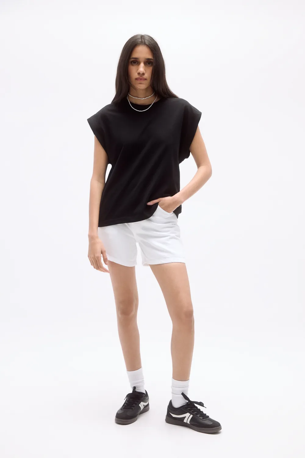 Camiseta manga sisa volumen