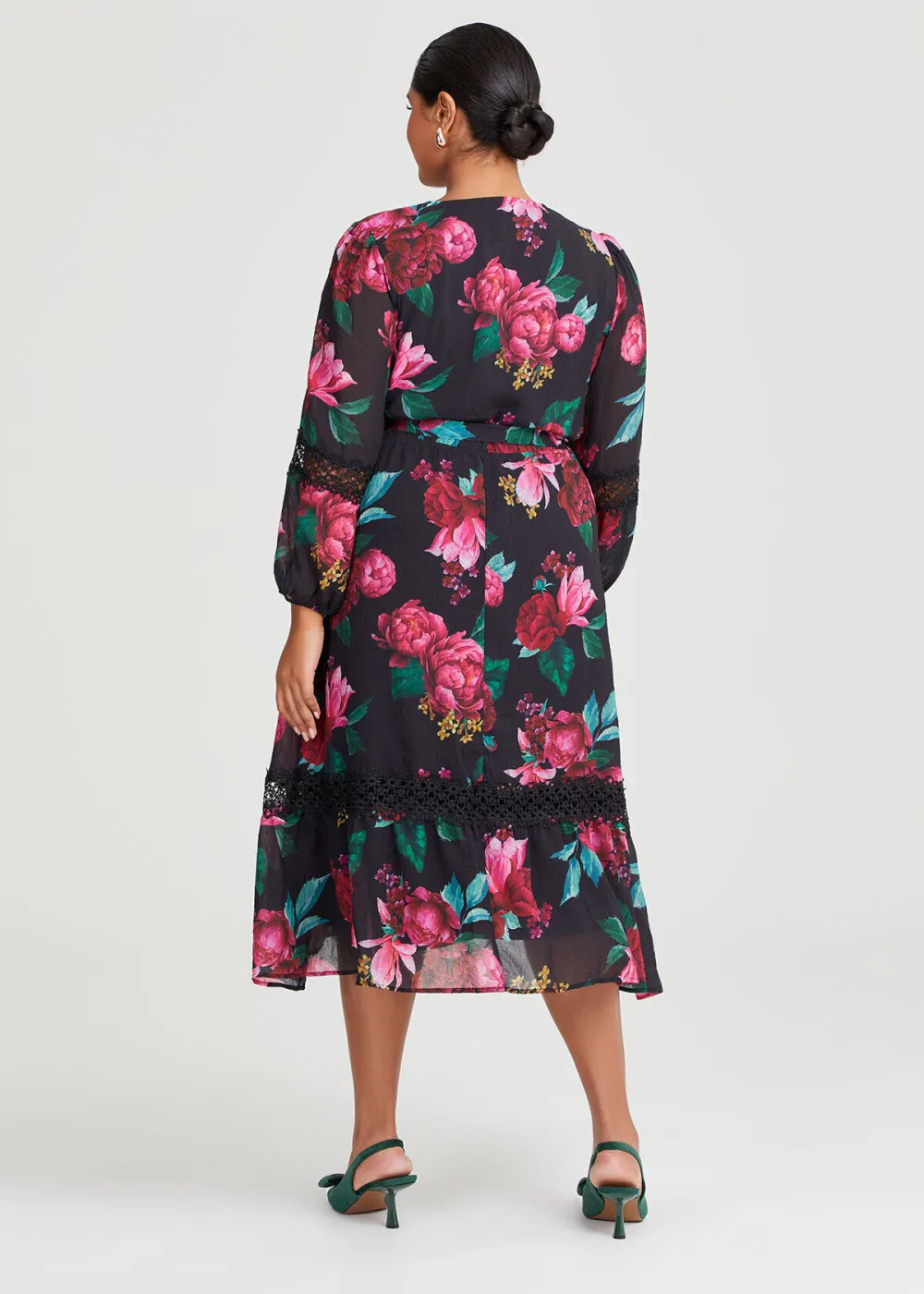 Yarra Chiffon Floral Midi Dress