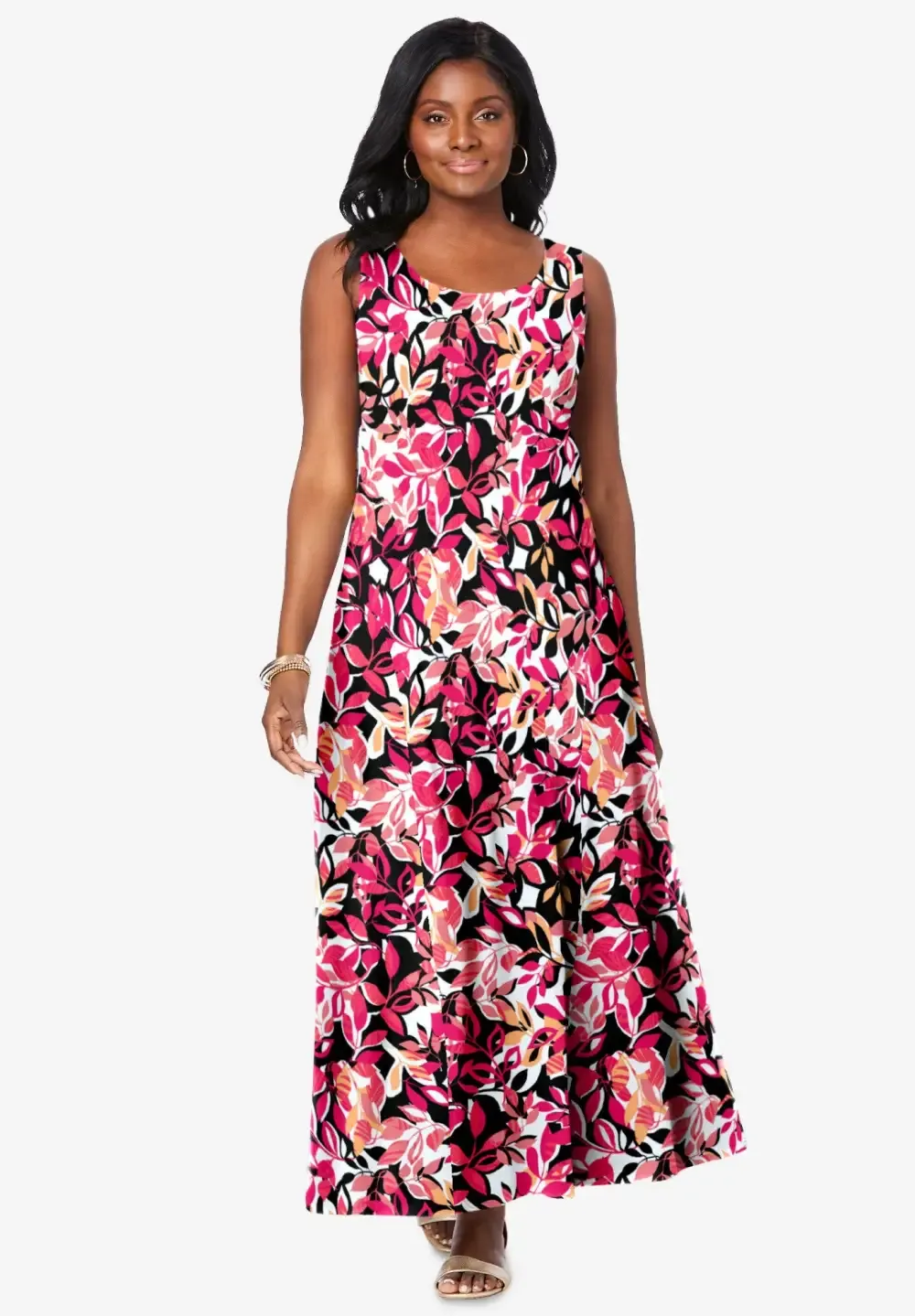 Stretch Cotton Tank Maxi Dress