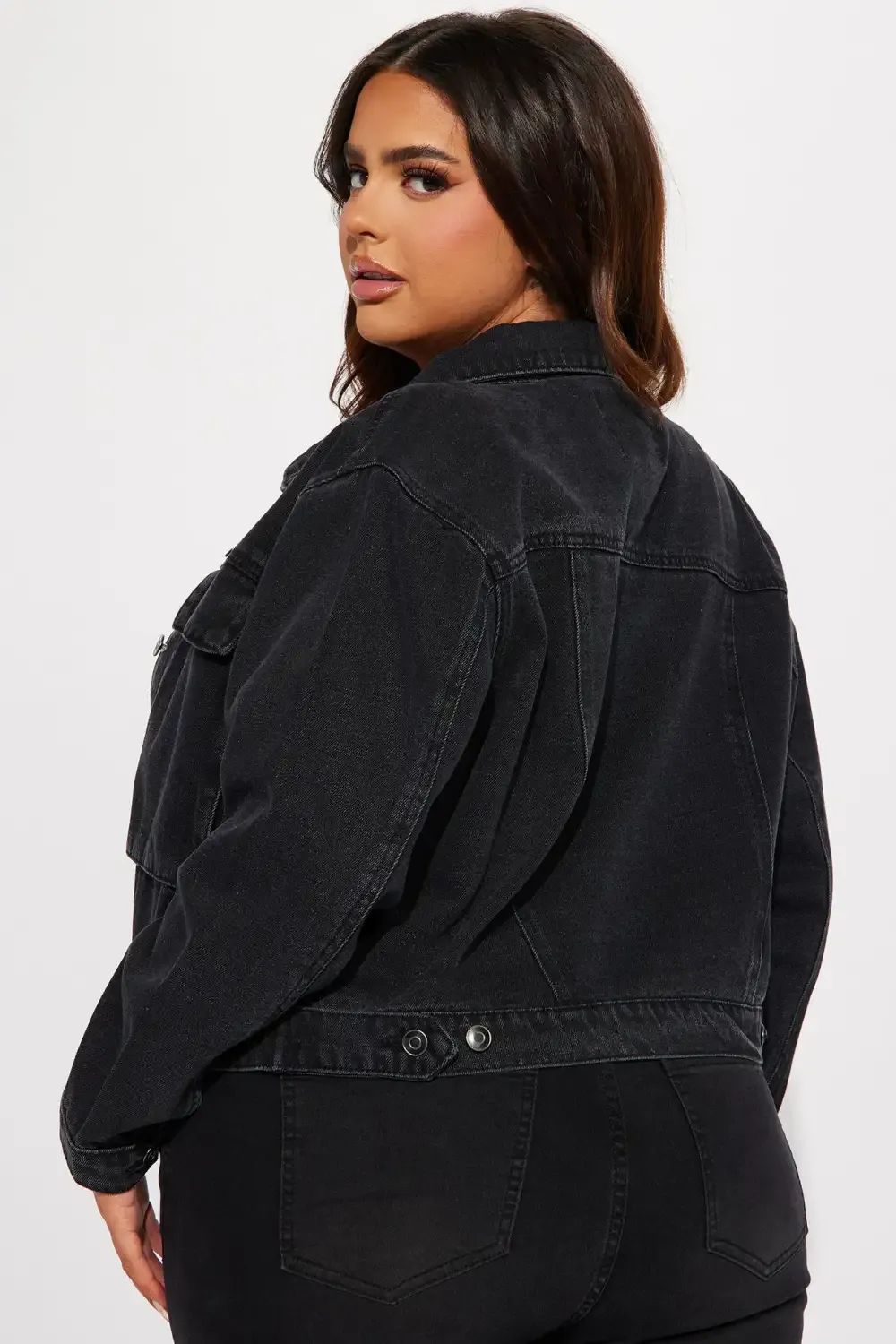 Do It Right Cargo Denim Jacket - Black Wash