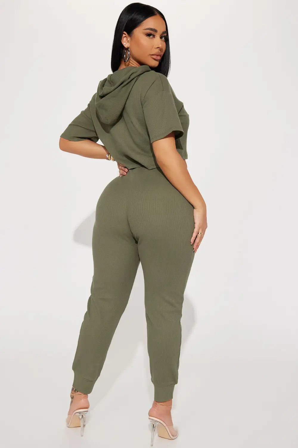 Living With You Jogger Set - Olive