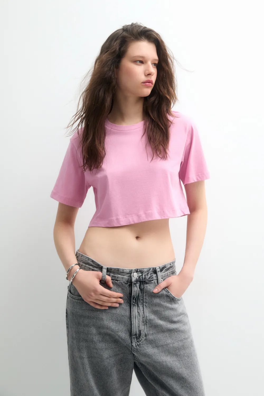 Camiseta cropped básica