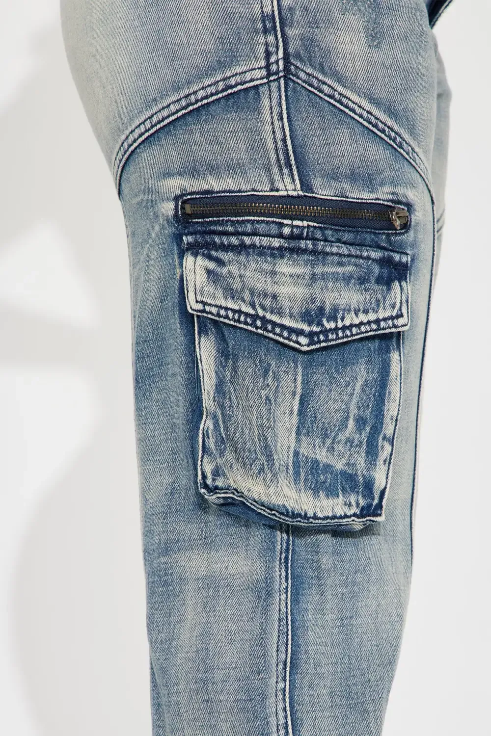 Superstitions Tinted Denim Joggers - Medium Wash