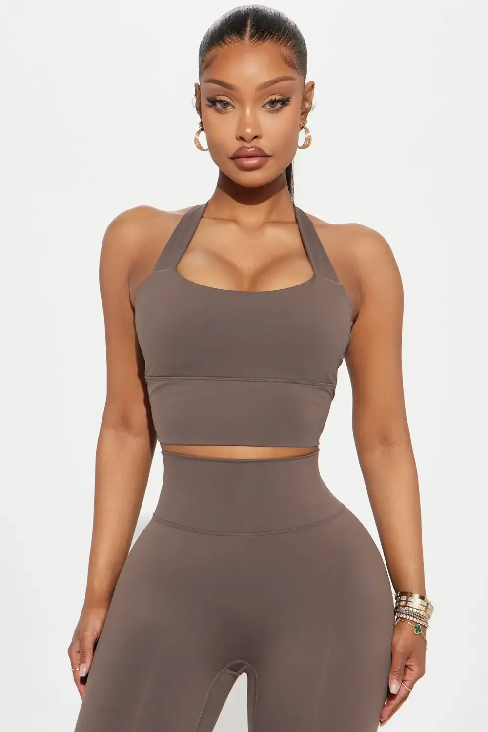 Got You In A Twist Active Set - Taupe