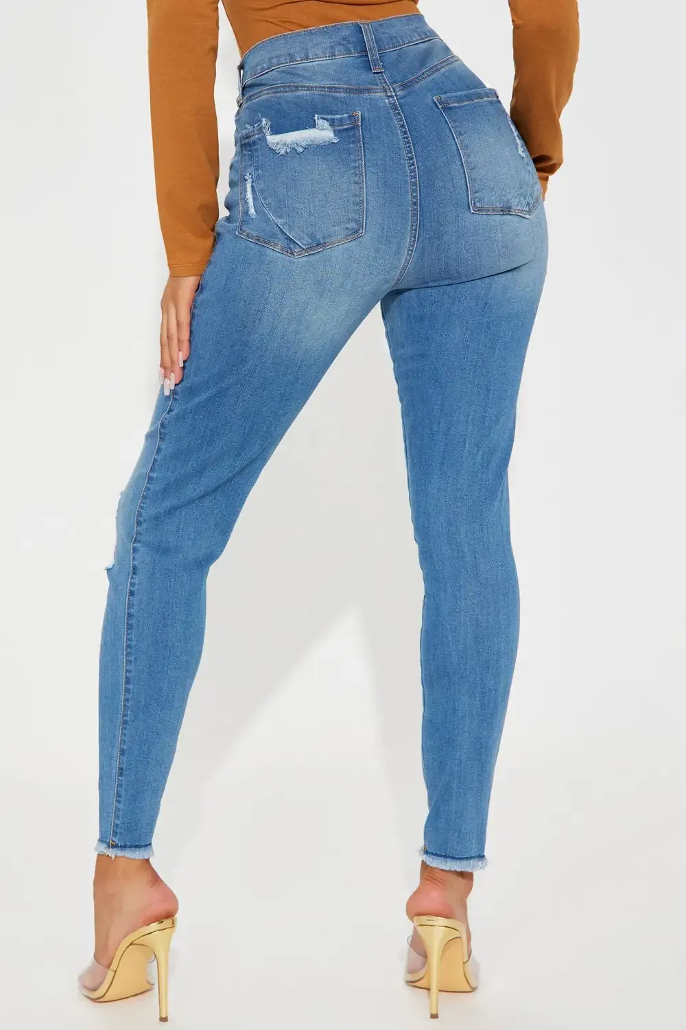 Kaitlyn Sculpting Skinny Jeans - Light Blue Wash