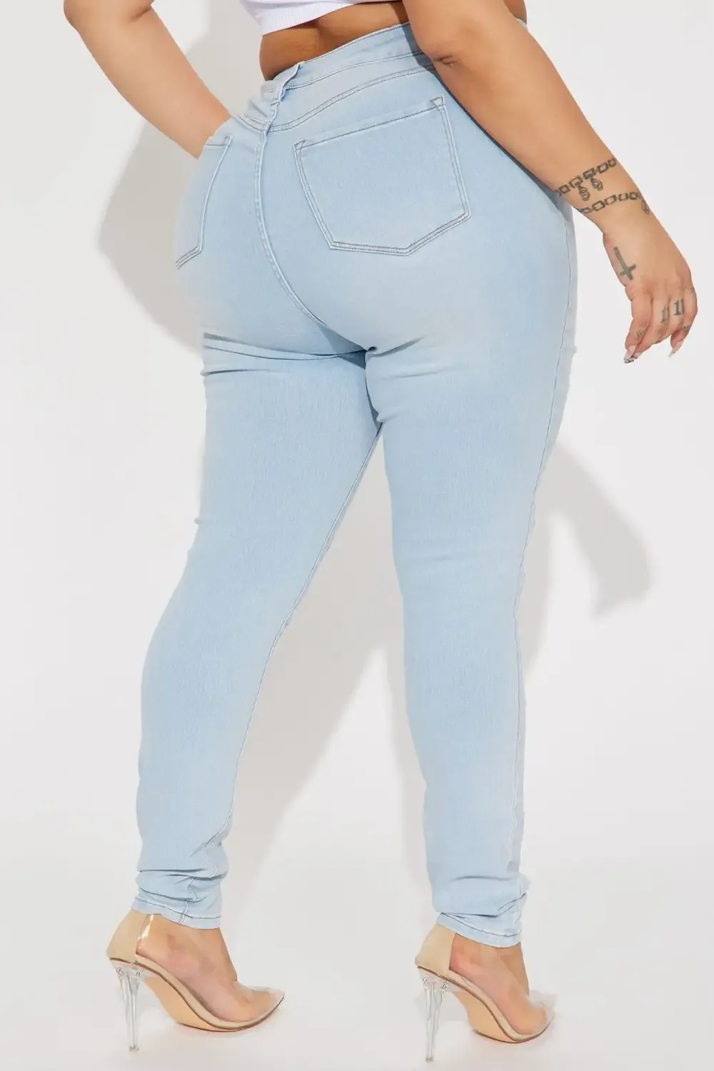 Fantasea Nights High Rise Jeans - Light Blue