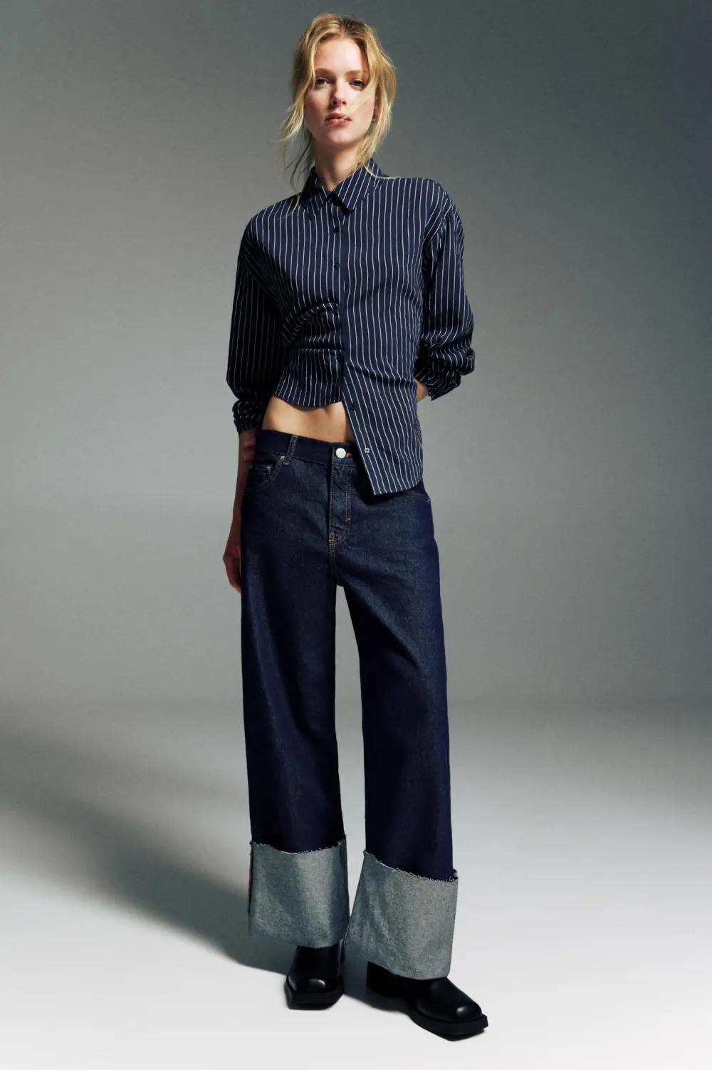 Jeans baggy vuelta bajo
