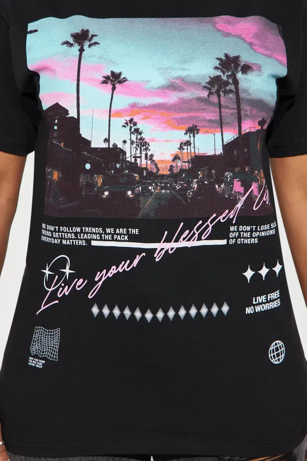 LA Sunsets Short Sleeve Tee - Black