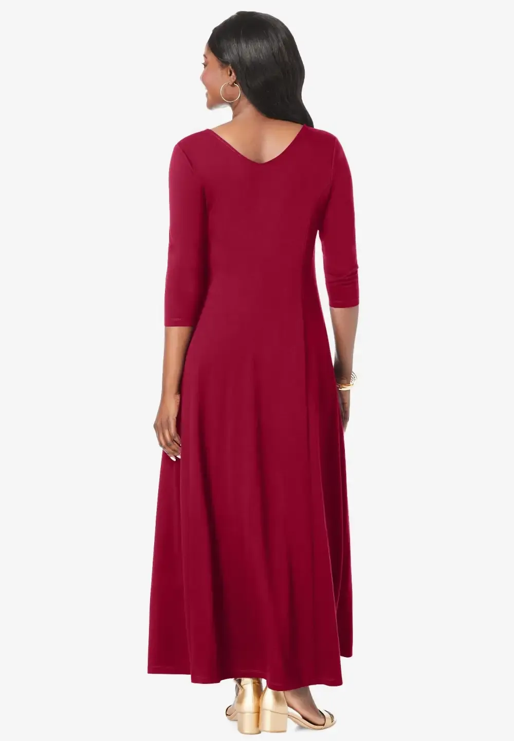 Double-V Maxi Dress