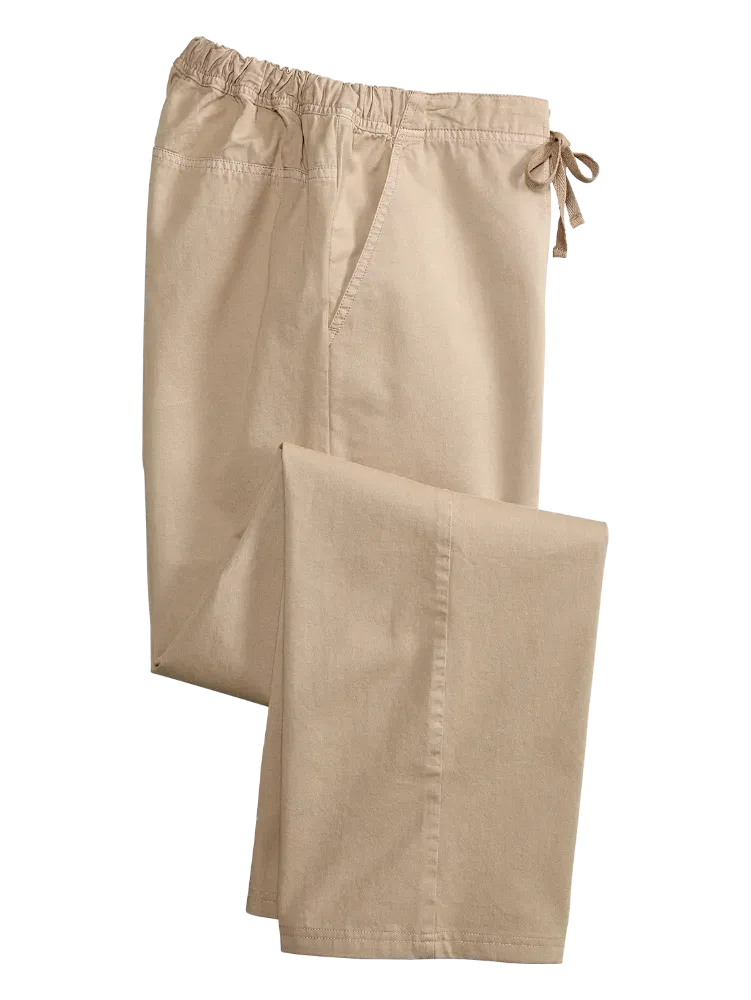 Women's Garment-Washed Twill Pants