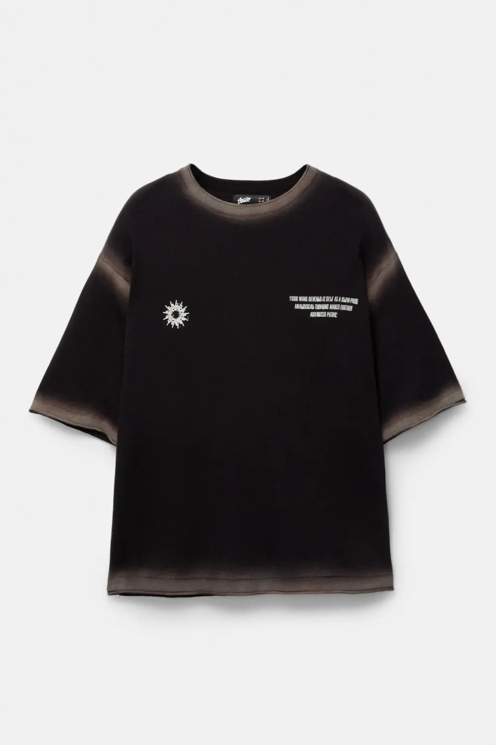 Knit T-shirt with faded edges