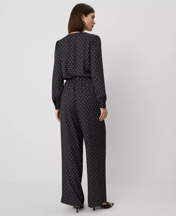 Dotted Wrap Jumpsuit