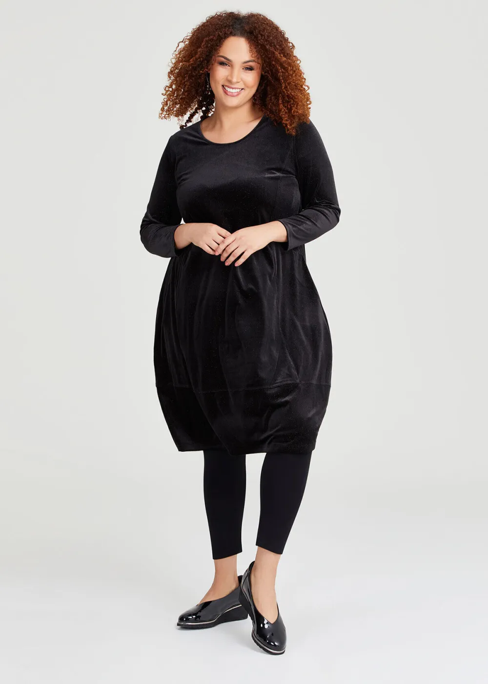 Lurex Stripe Velour Dress