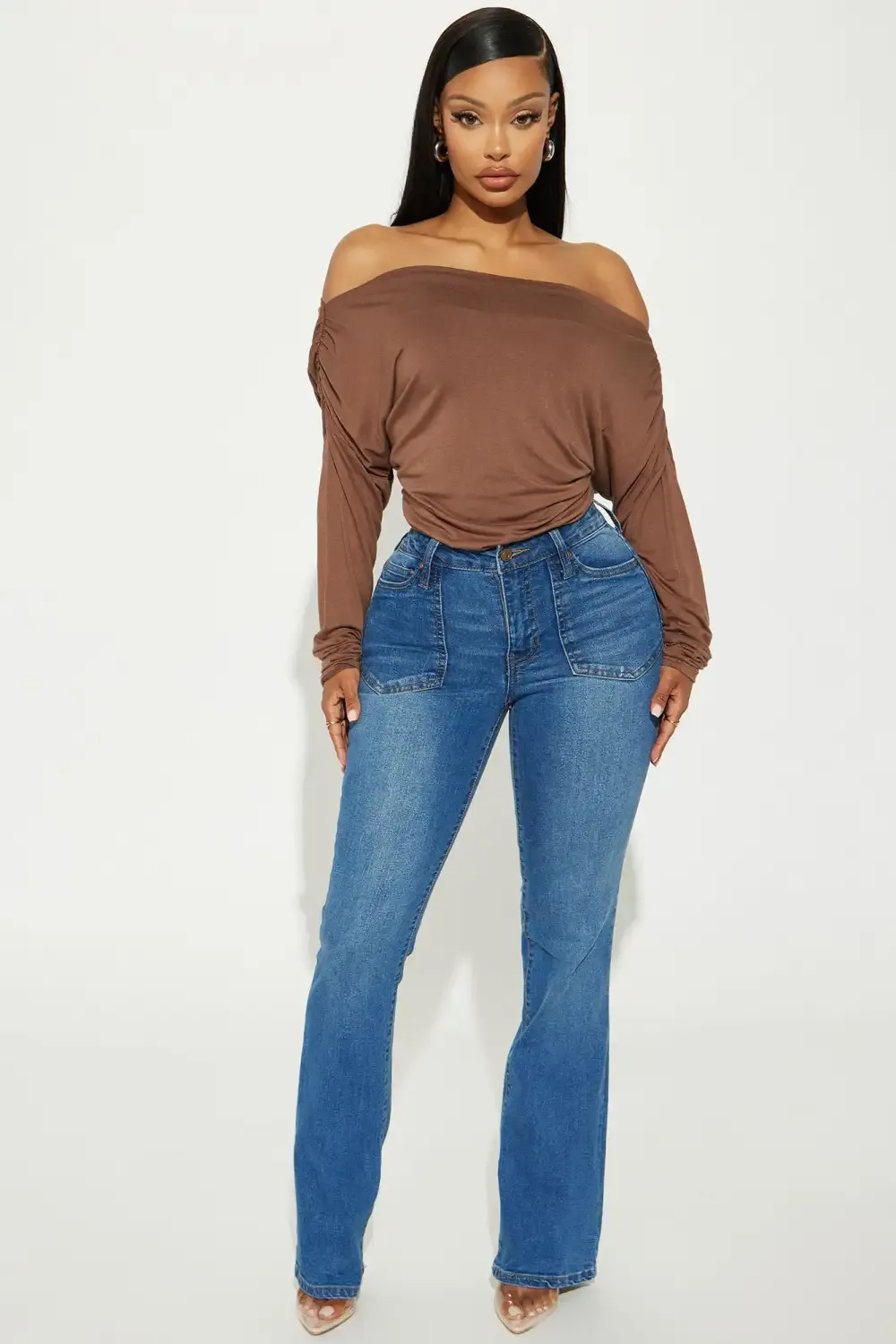 Cause And Effect Stretch Bootcut Jeans - Medium Wash