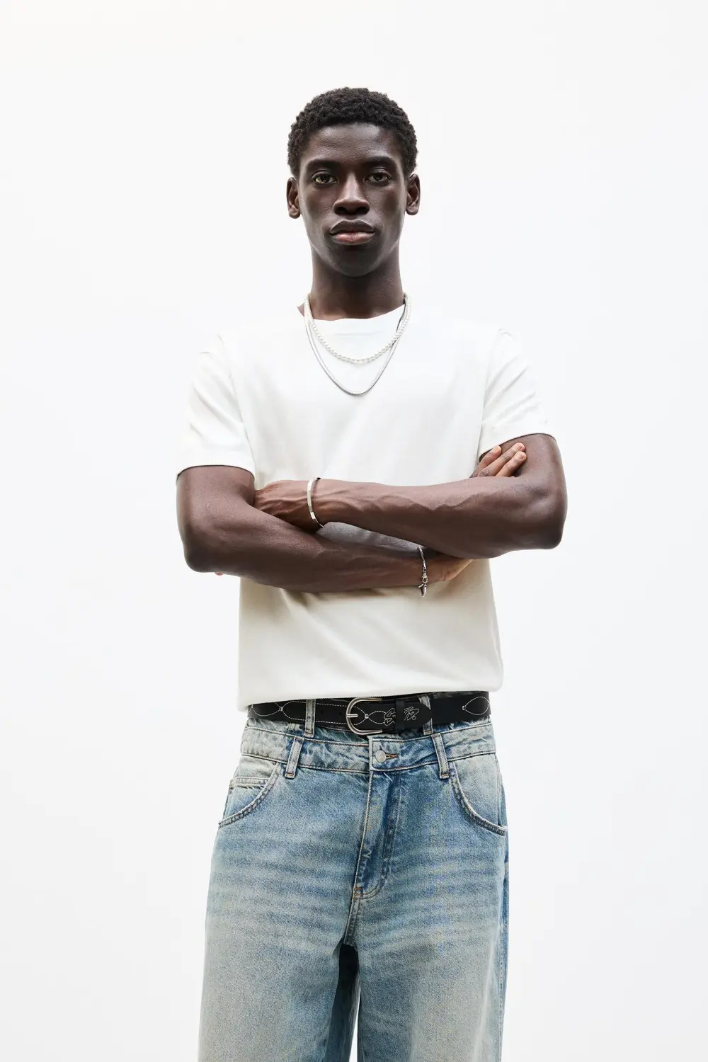 Short sleeve knit T-shirt