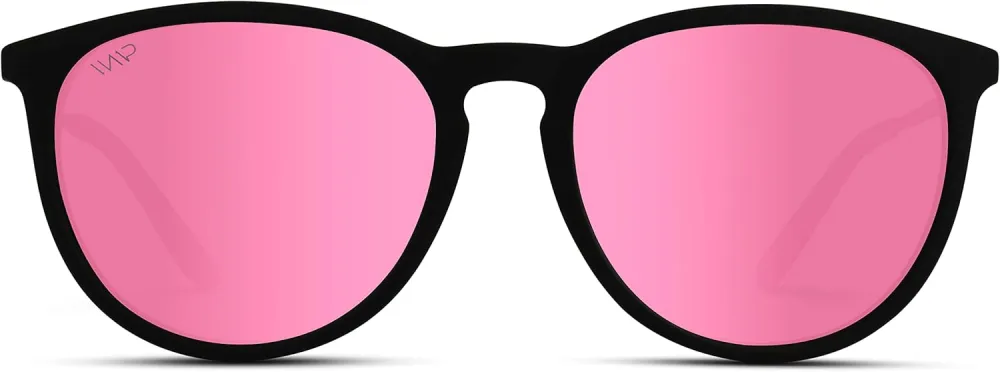 WearMe Pro Women's Round Sunglasses with Polarized UV Protection, Trendy Retro Designer Style
