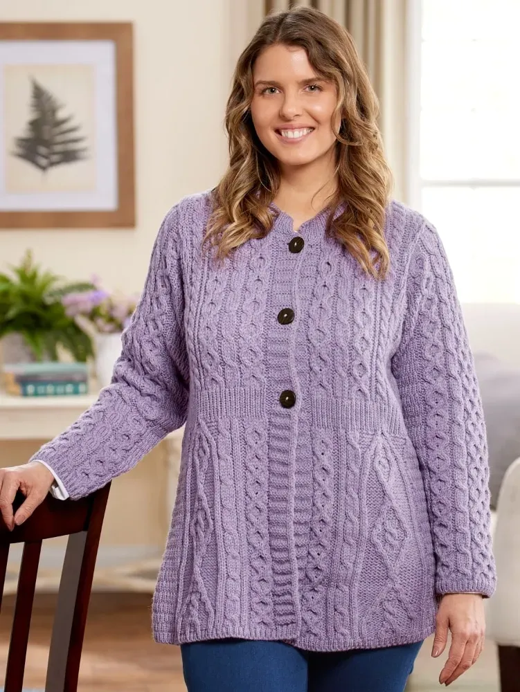 Women's Irish Wool A-Line Cardigan