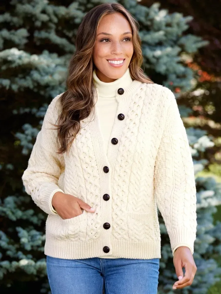 Women's Irish Wool Timeless Cardigan