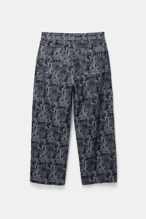 Baggy jacquard jeans