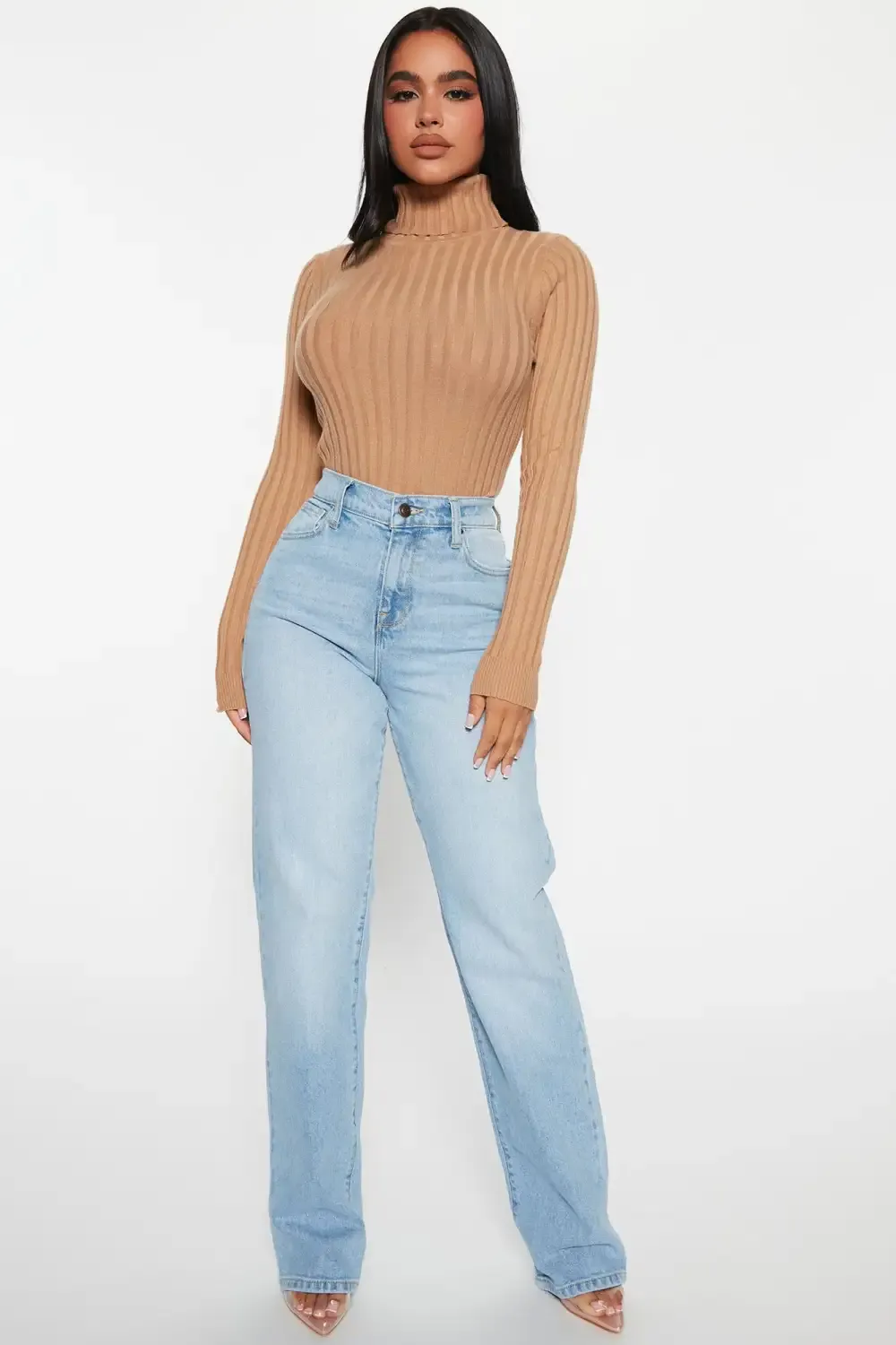 Petite Can't You Relax Straight Leg Jeans - Light Wash