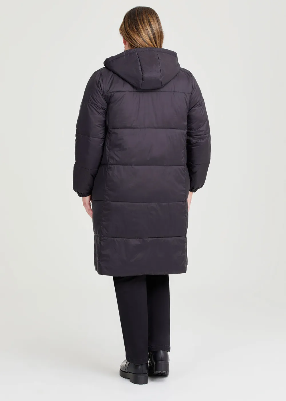 Long Line Zip Puffer Jacket