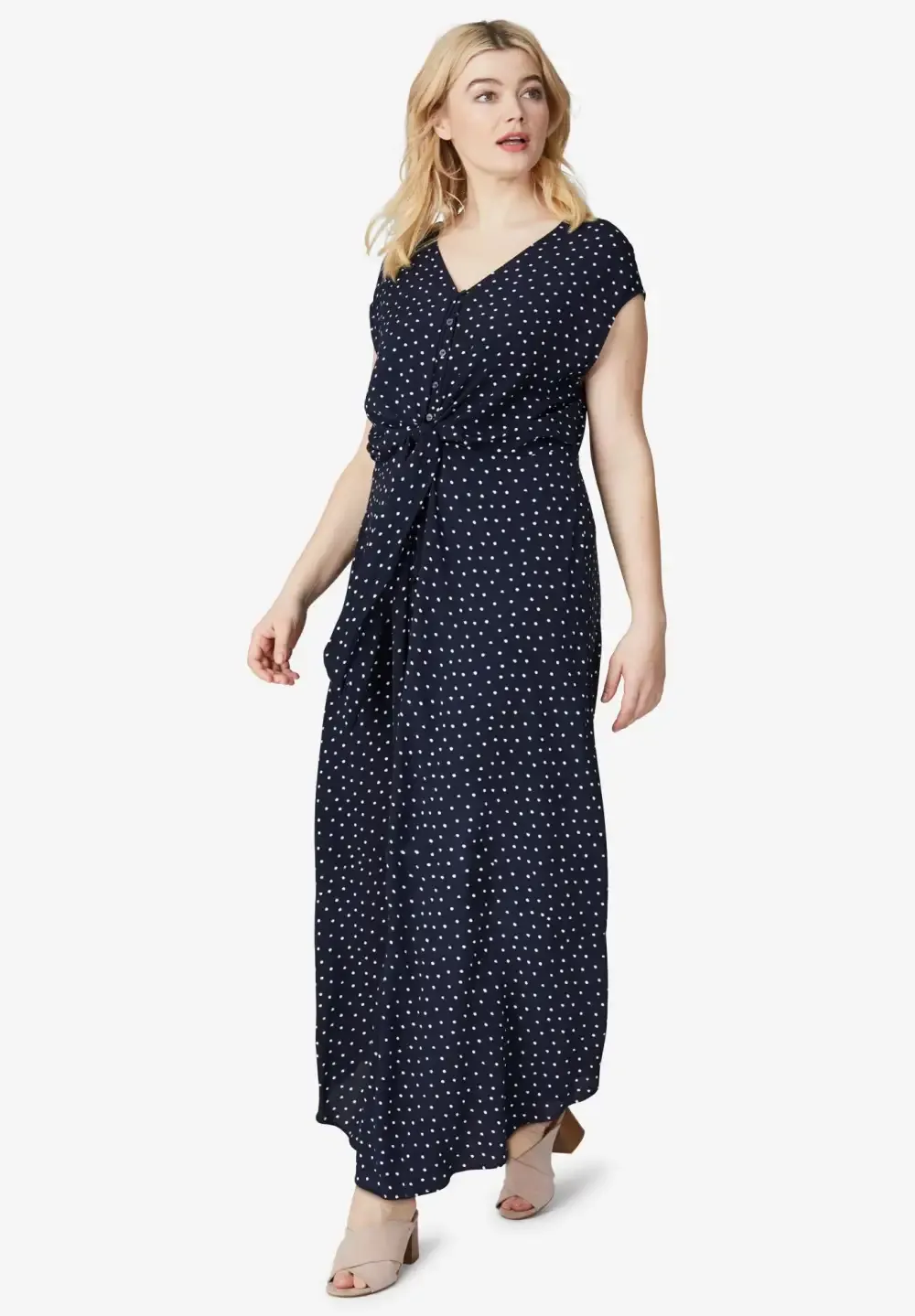 Tie-Front Maxi Dress