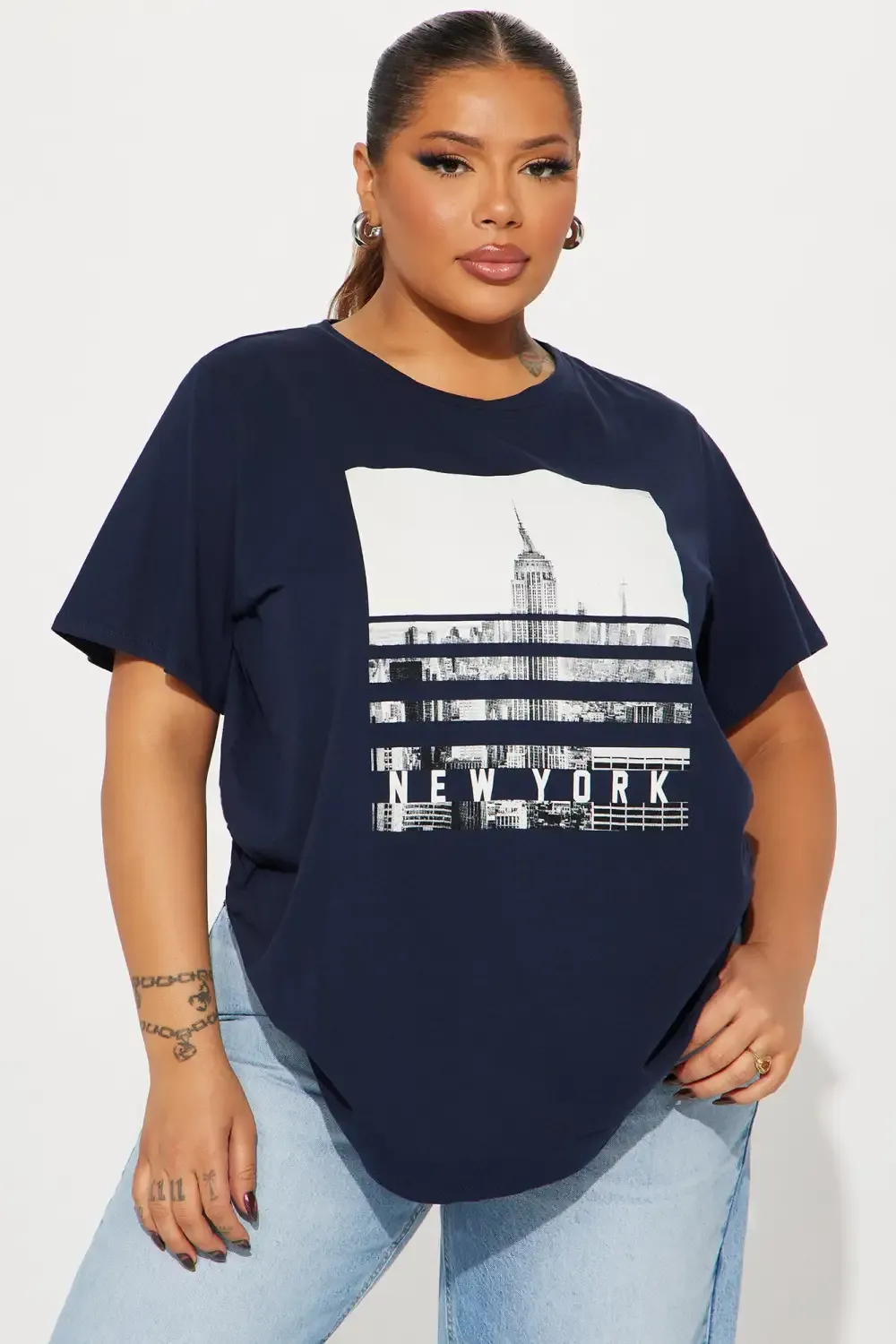 The Big City Short Sleeve Top - Navy
