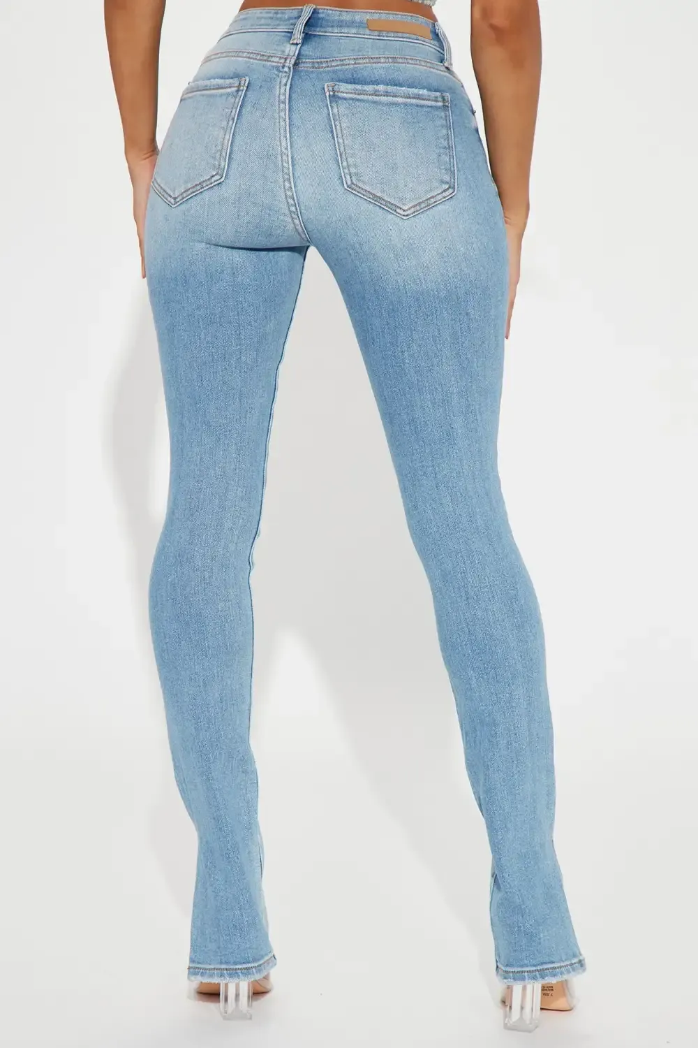 Serendipity Side Slit Soft Stretch Jeans - Light Wash