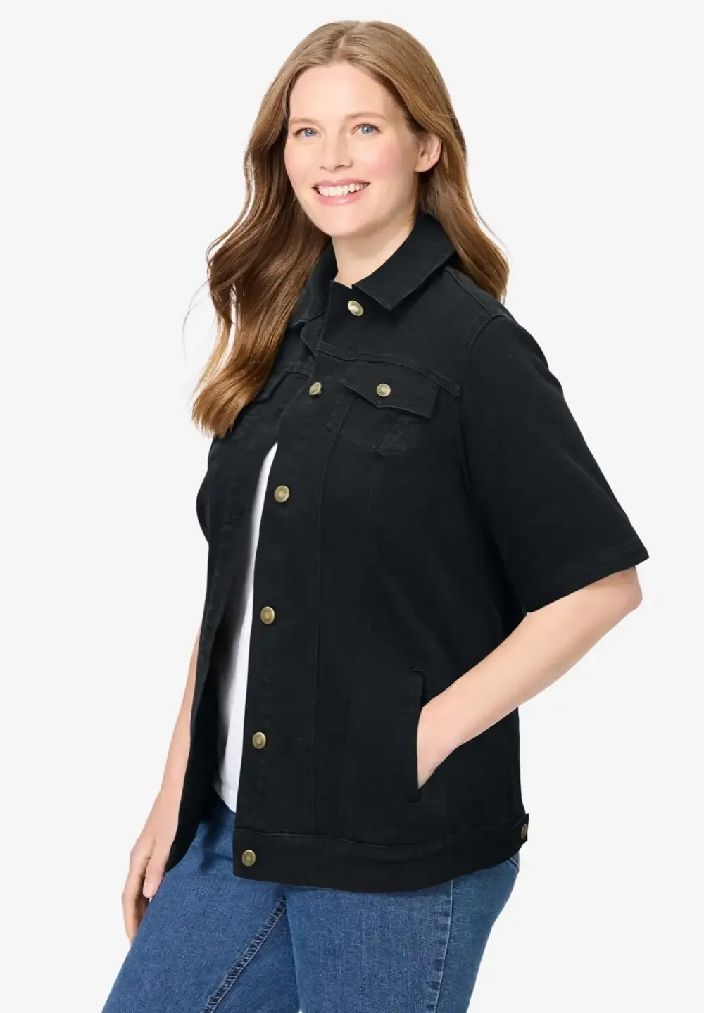 Short-Sleeve Denim Jacket