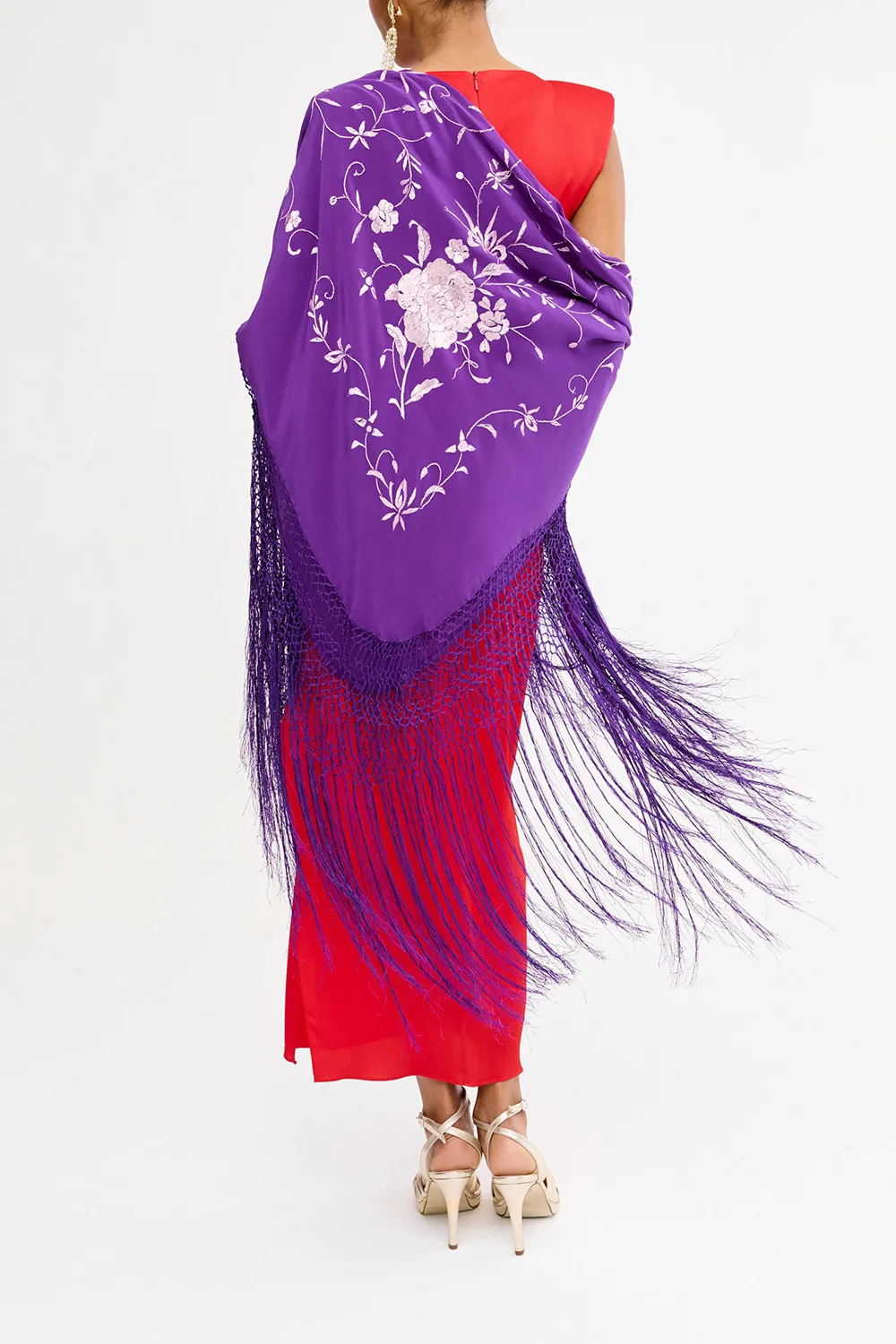 Purple Women's Printed Shawl