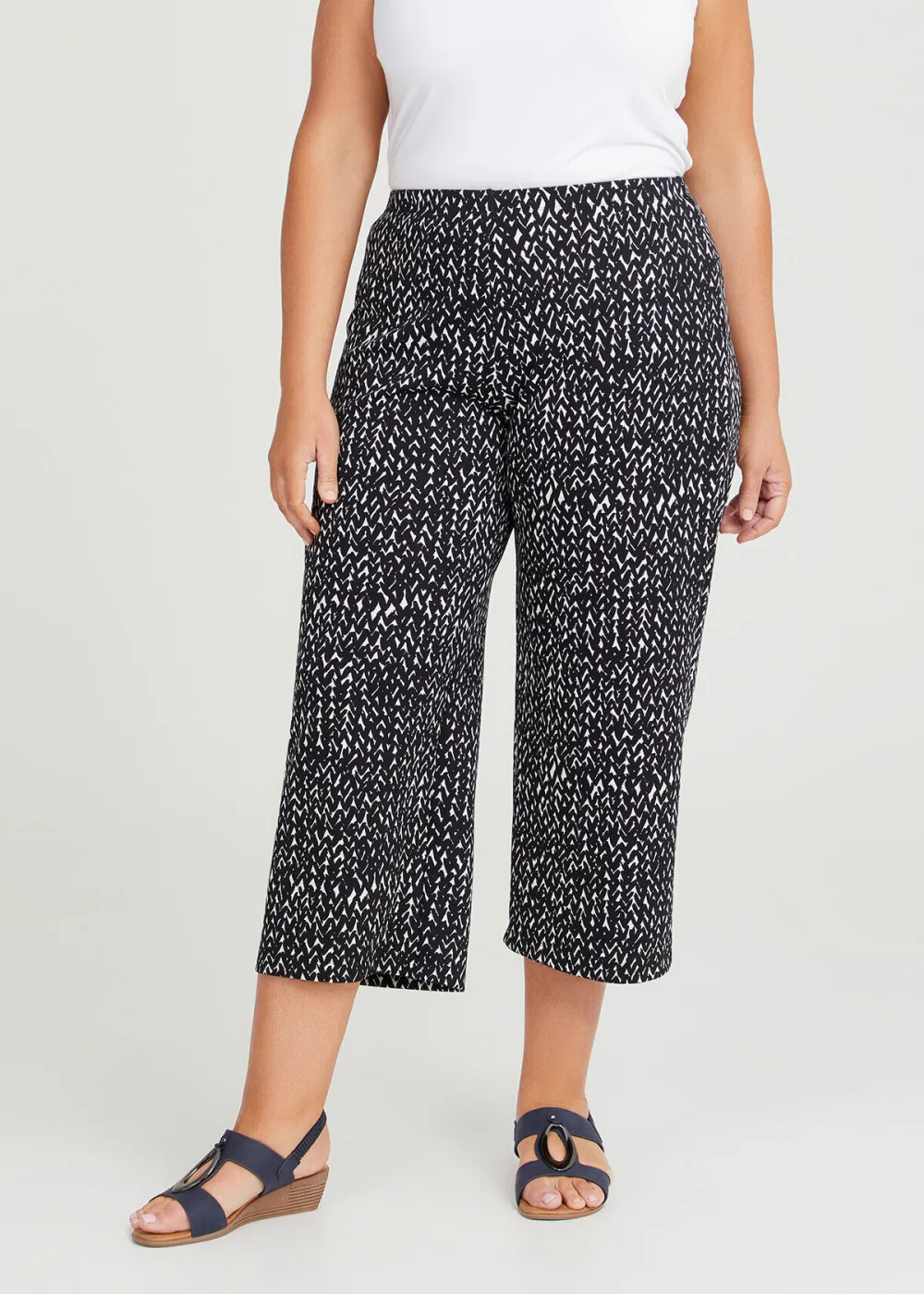 Geo Knit Culotte Pant