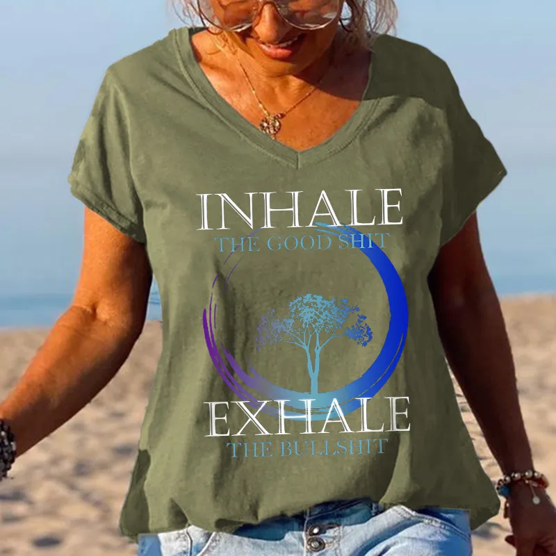 Inhale The Good Shit Exhale The Bullshit Tree Graphic Tees
