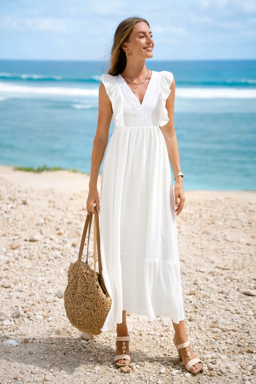 Celestial Dream White Maxi Dress