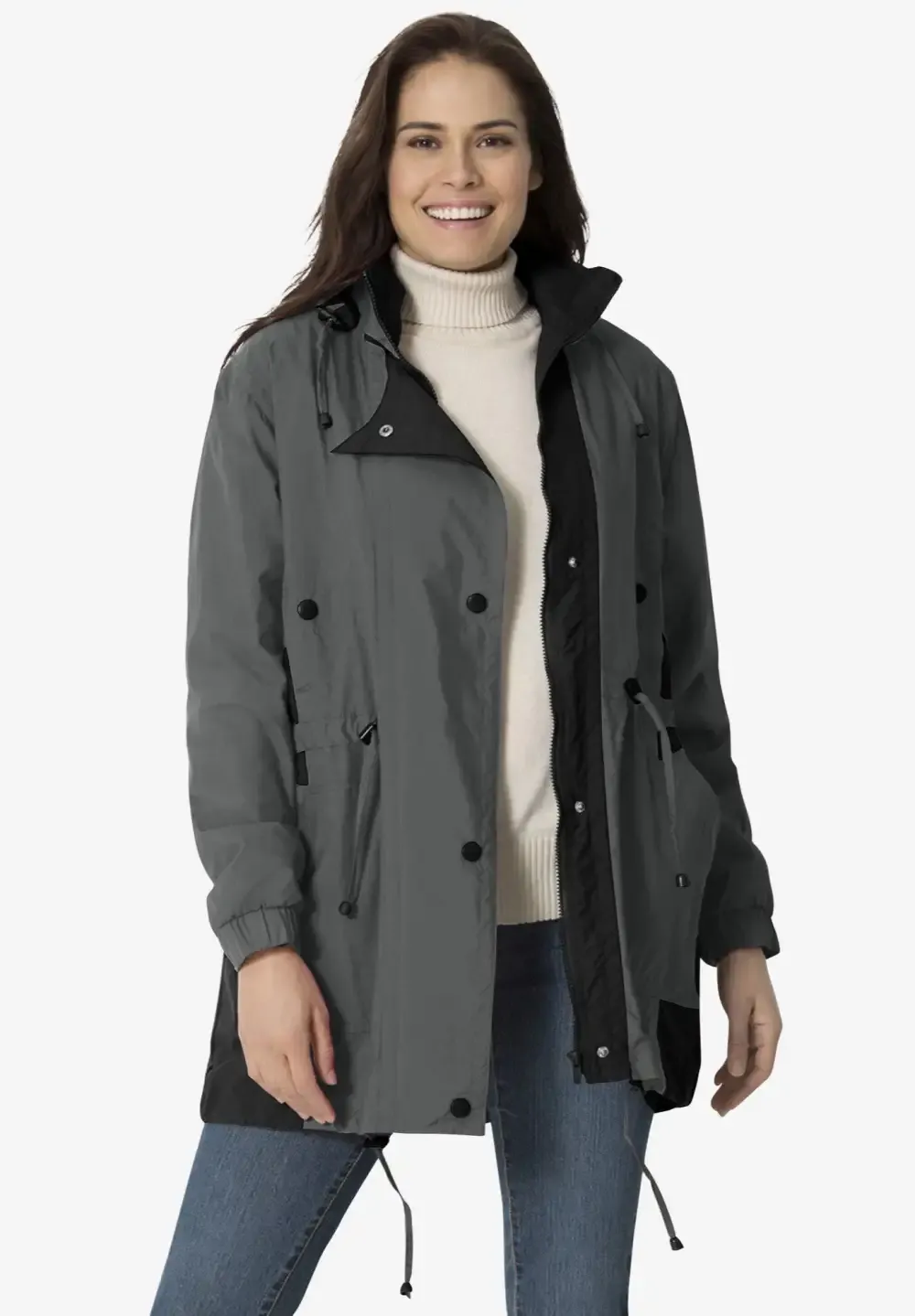Colorblocked Taslon® Anorak
