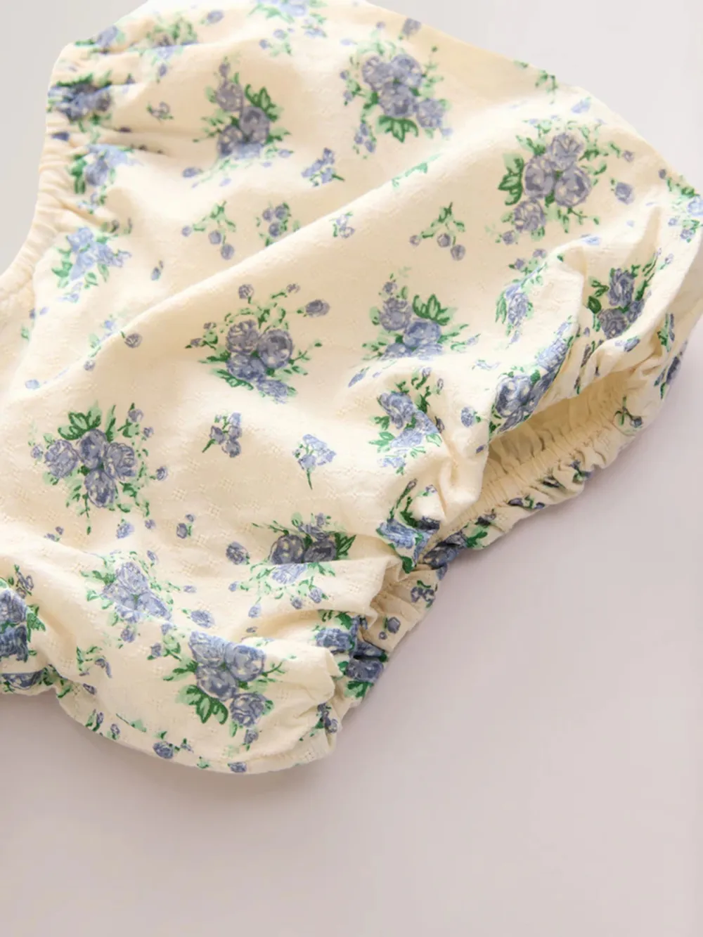 Fresh Bubble Sleeve Pure Cotton Dress