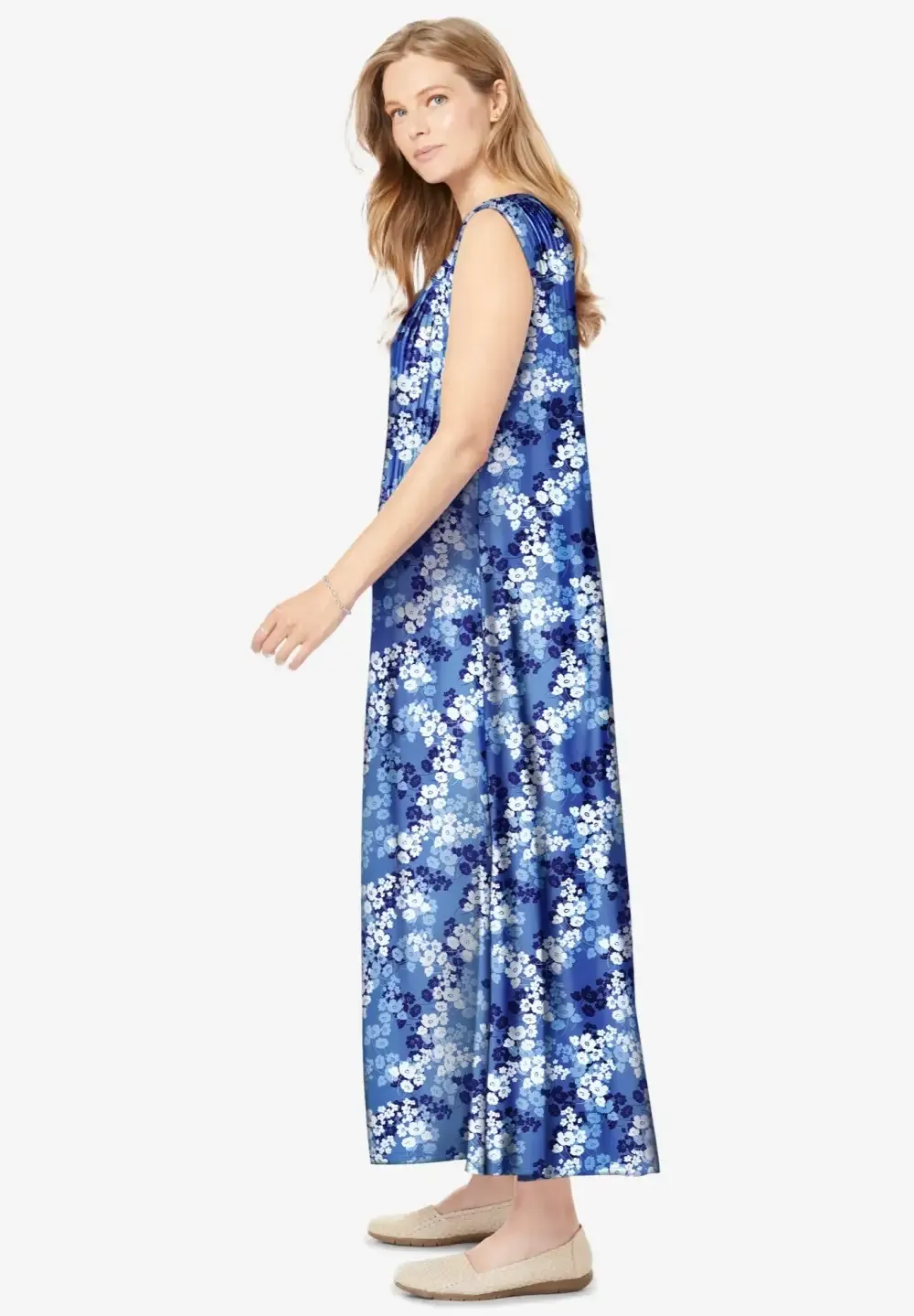 Pintucked Sleeveless Dress